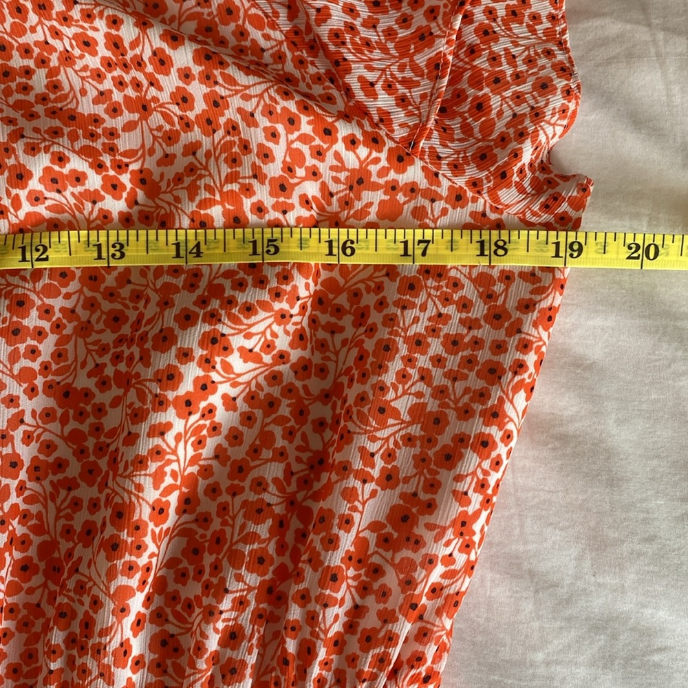 J. Crew size 10 Floral orange Dress - Picture 4 of 9